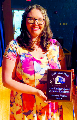Jazmine Hughes receives Lisa Ensinger Award in Choral Excellence